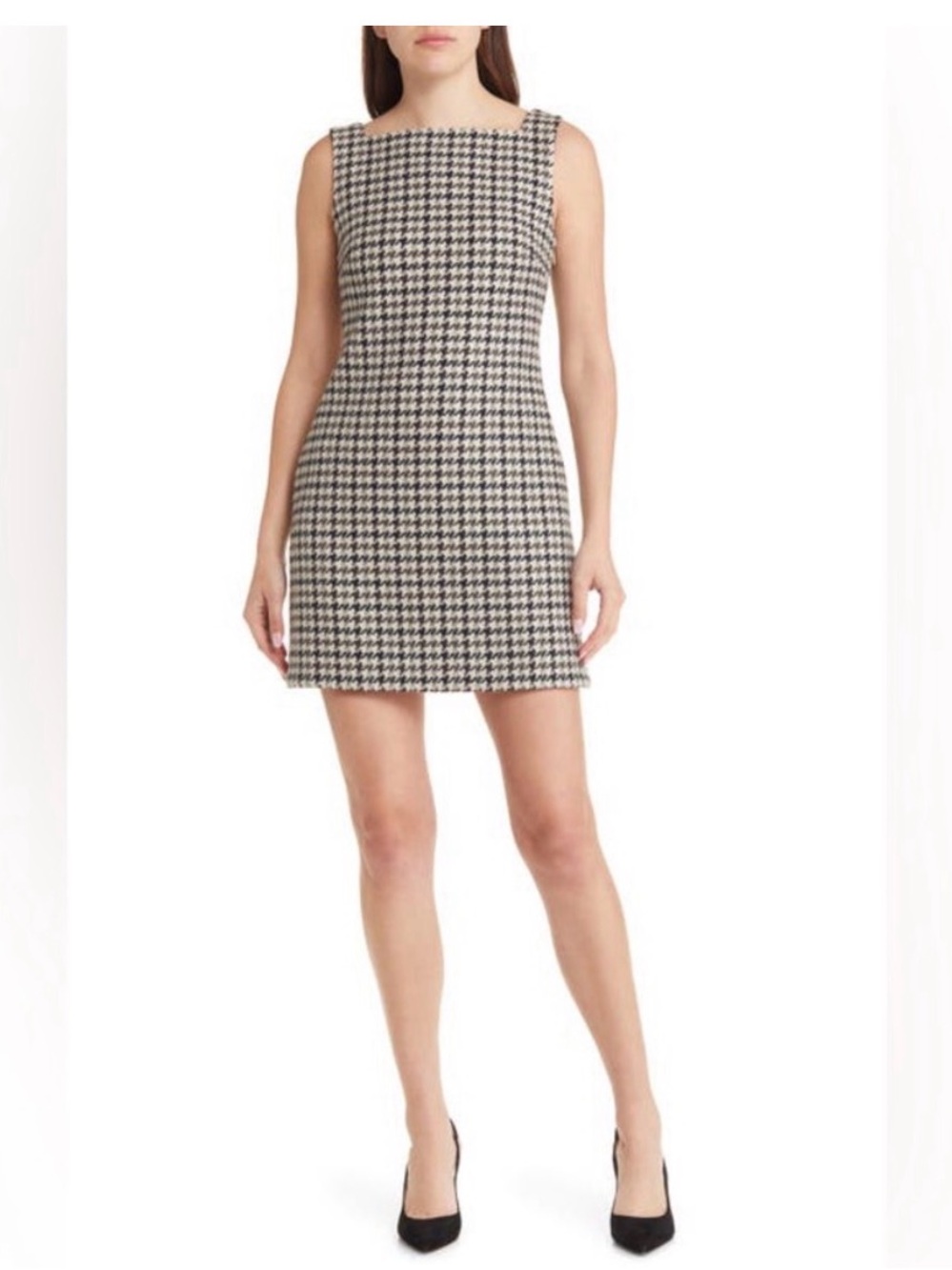 Theory Houndstooth 100% Wool Mini Dress Size 0